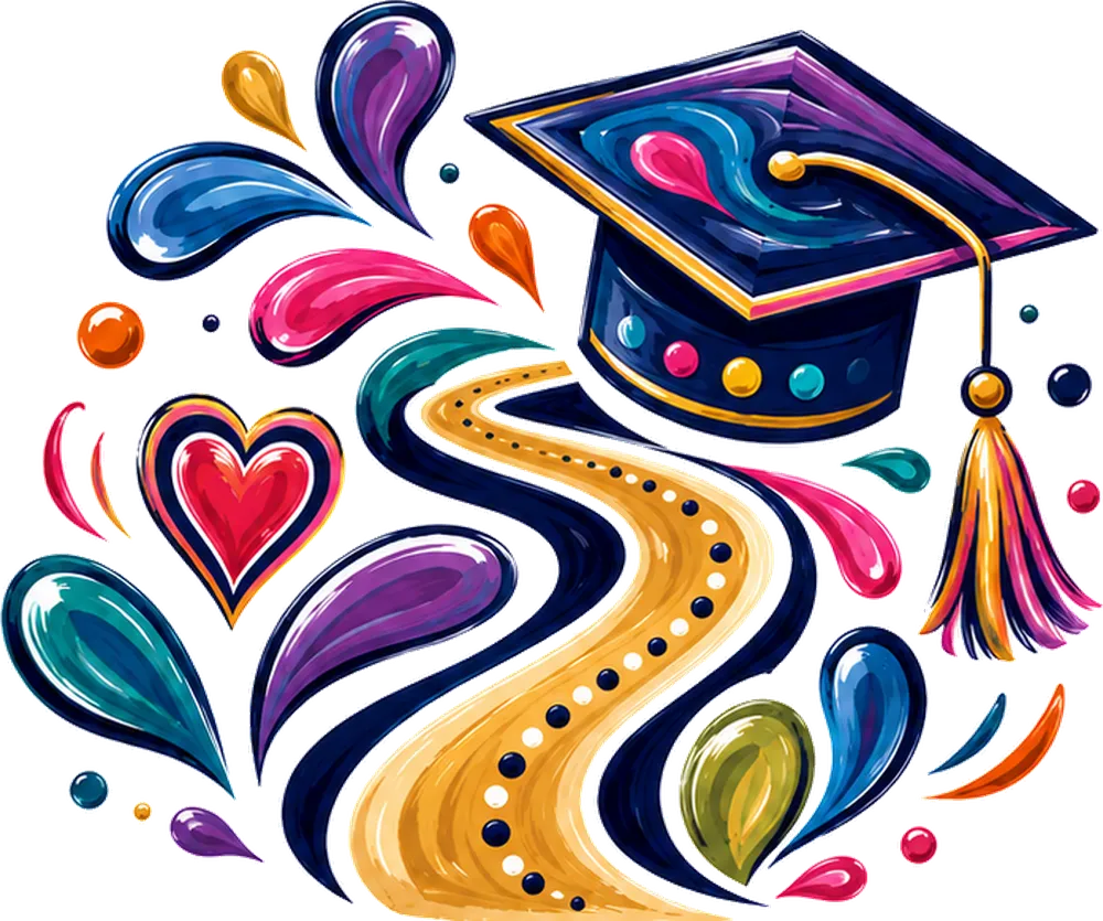 The Find Your Path mark: a winding path leading to a graduation cap.